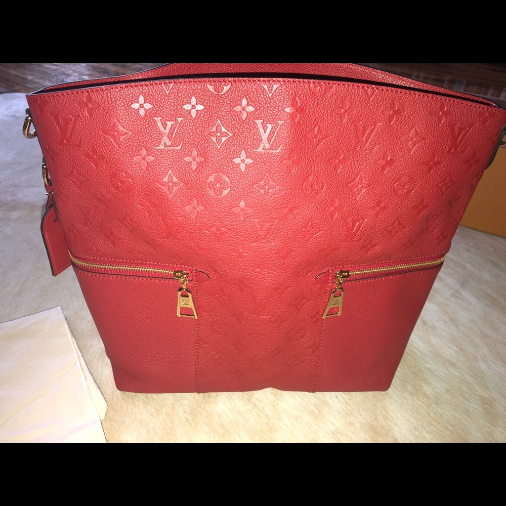 Louis Vuitton Monogram Empreinte red leather purse